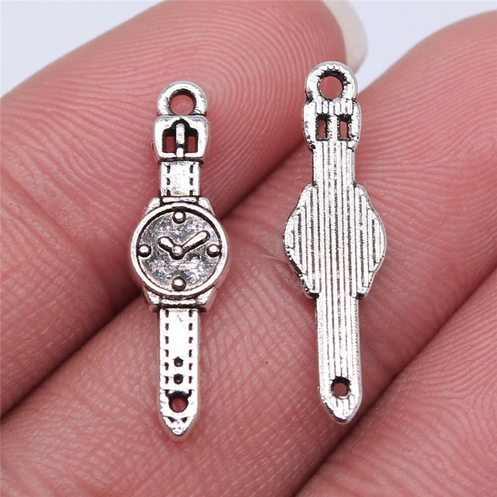 50pcs Mouse Charms For Jewelry Making - Antique Silver 24mm Pendant Charms