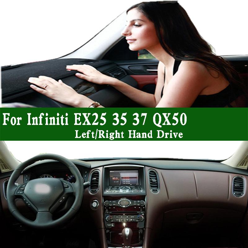 For Infiniti EX25 EX35 EX37 QX50 Dashmat Dashboard Cover trument Panel Protective Pad Dash Mat Anti-Dirt Proof Ornaments