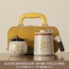 Chinese ceramic teacup new home tea separation office cup Ru kiln tea cup with lid business practical gift