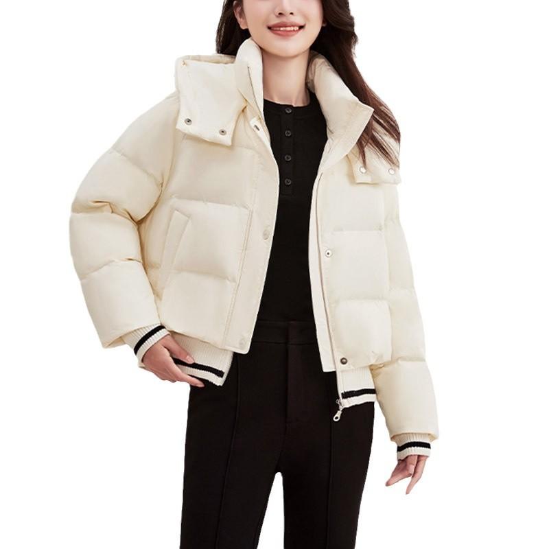 Short down jacket women's high-end women's 2024 new winter women's clothing fashion duck down hooded jacket