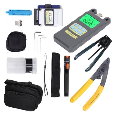 15 Pcs Set Optical Fiber Tool Termination Tool Kit 3 In 1 Fixture Optical Fiber Cleaver 2.5mm Interface OPM VFL FTTH Optic Kit