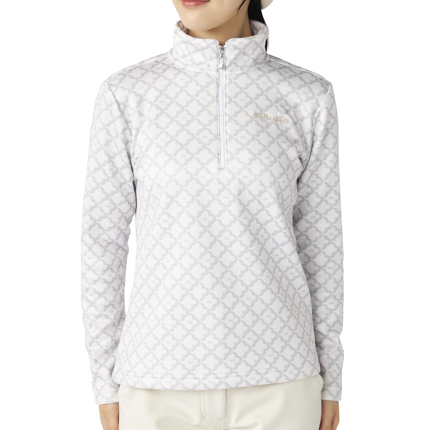 

Marie Claire Women s Half-Zip Long Sleeve Shirt 735563WOWT3L