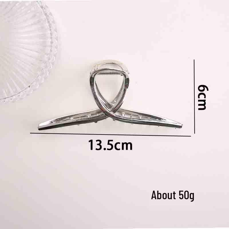 Large Metal Shark Hair Claw Clip – Korean Style Celebrity Hairpin