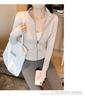 Women's Quick-Dry Stand Collar Fitness Jacket with Zipper - Breathable, Long Sleeve Sports Top for Running, Yoga, Outerwear.