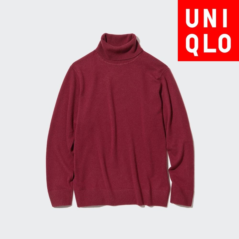 

Кашемировый свитер с высоким воротником и длинными рукавами UNIQLO