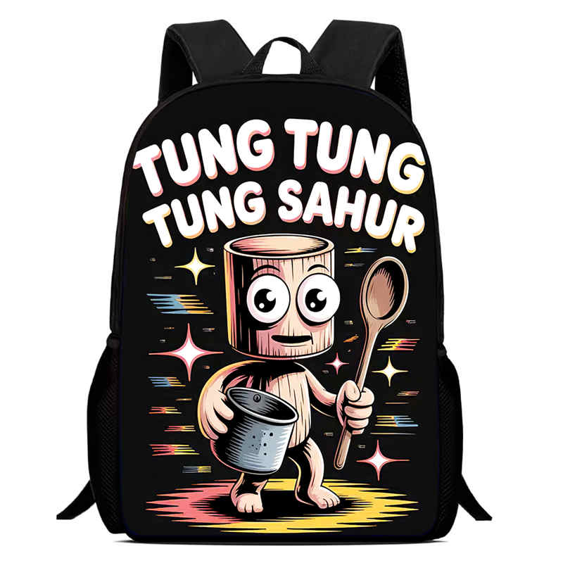 15 in Funny BrainRot Child School Backpack Aged 5-10,Cartoon School Bags for Boys Girls,Light Weight & Durable Kids Bakpack