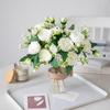 Floweroyal 4 Bunches Peony Artificial Flowers White Flowers Silk Peonies Bouquets for Wedding Party Table Centerpieces Floral Arrangement Home
