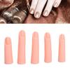 5pcs Nail Art Practice Fake Finger Professional DIY Soft Silicone Training Finger Model with Magnet