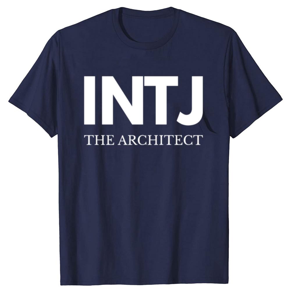 Funny INTJ The Architect Graphic T-shirts Men Women's Fashion Casual Tshirt 100% Cotton Loose Oversized Architecture T Shirt