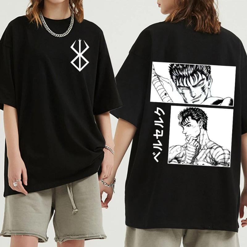 Men Women T-Shirt Anime Guts Griffith Cotton T Shirt Harajuku Funny Berserk T-Shirt Printed Clothes Hip Hop Tops Tees Summer Tops LOTA