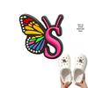 Cross-border Cute Detachable PVC Shoe Ornaments: Butterfly, Letter, Cartoon Designs for Festival and Party Shoes
