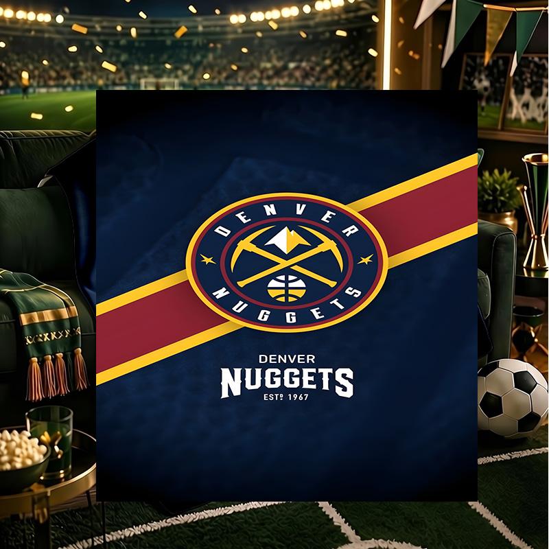 Nuggets Logo Art Blanket Lightweight Flannel Bedding Blanket Perfect for Travel, Camping, Living Rooms, Offices, Sofas, Fan Christmas Gift