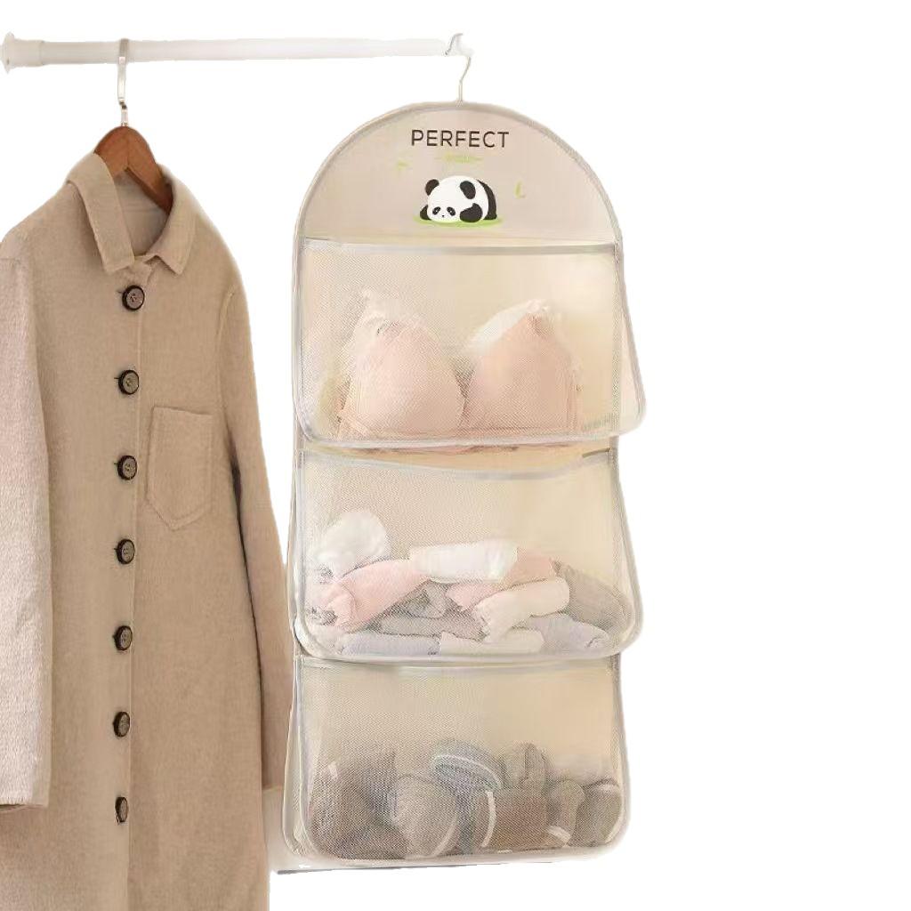 Hanging Wardrobe Organizer for Socks & Underwear - Mesh Pocket Storage Bag