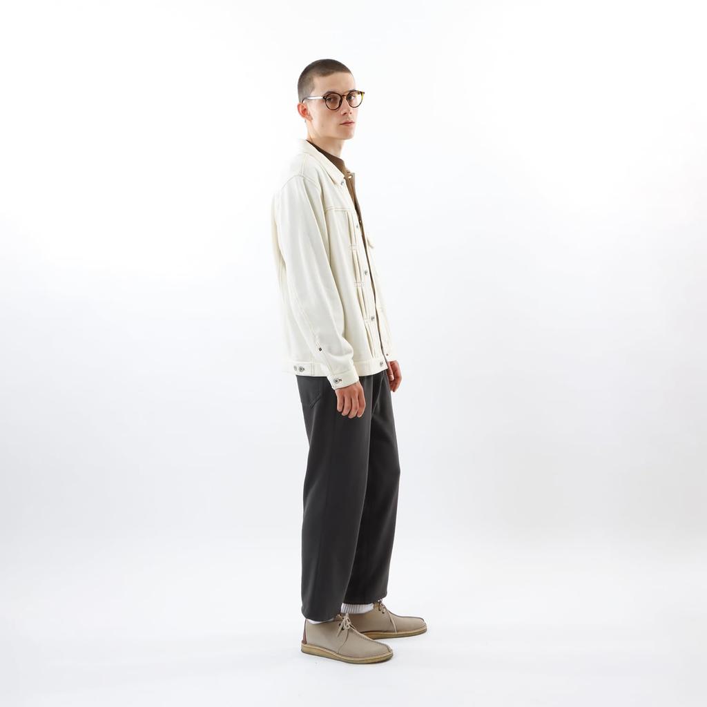 Outerwear Long Sleeve Fleece Sweat Jean Jacket Casual Natural [Champion] Men's C3-Z010