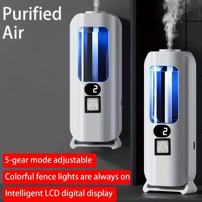 Mini-Aromatherapie-Diffusor – über USB wiederaufladbar, Duftmaschine mit 5 Geschwindigkeiten und Digitalanzeige für die Dekoration von Zuhause und im Auto