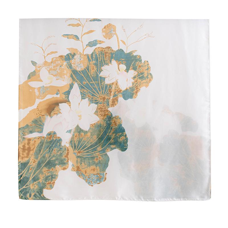 

Весенне-летняя длинная полоса, ощущение высокого класса, дорожный, универсальный, легкий, шаль «Белый лотос», солнцезащитный, пляжное полотенце для женского подарка 85*180cm