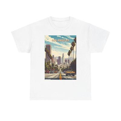Los Angeles California T Shirt Retro 70S Heavy Cotton