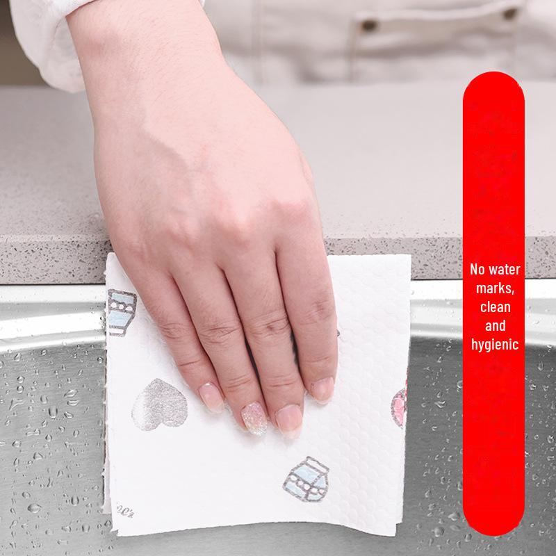 Thick Washable Dual-Use Cleaning Rags - Wet & Dry Non-Stick Oil Scouring Pads.