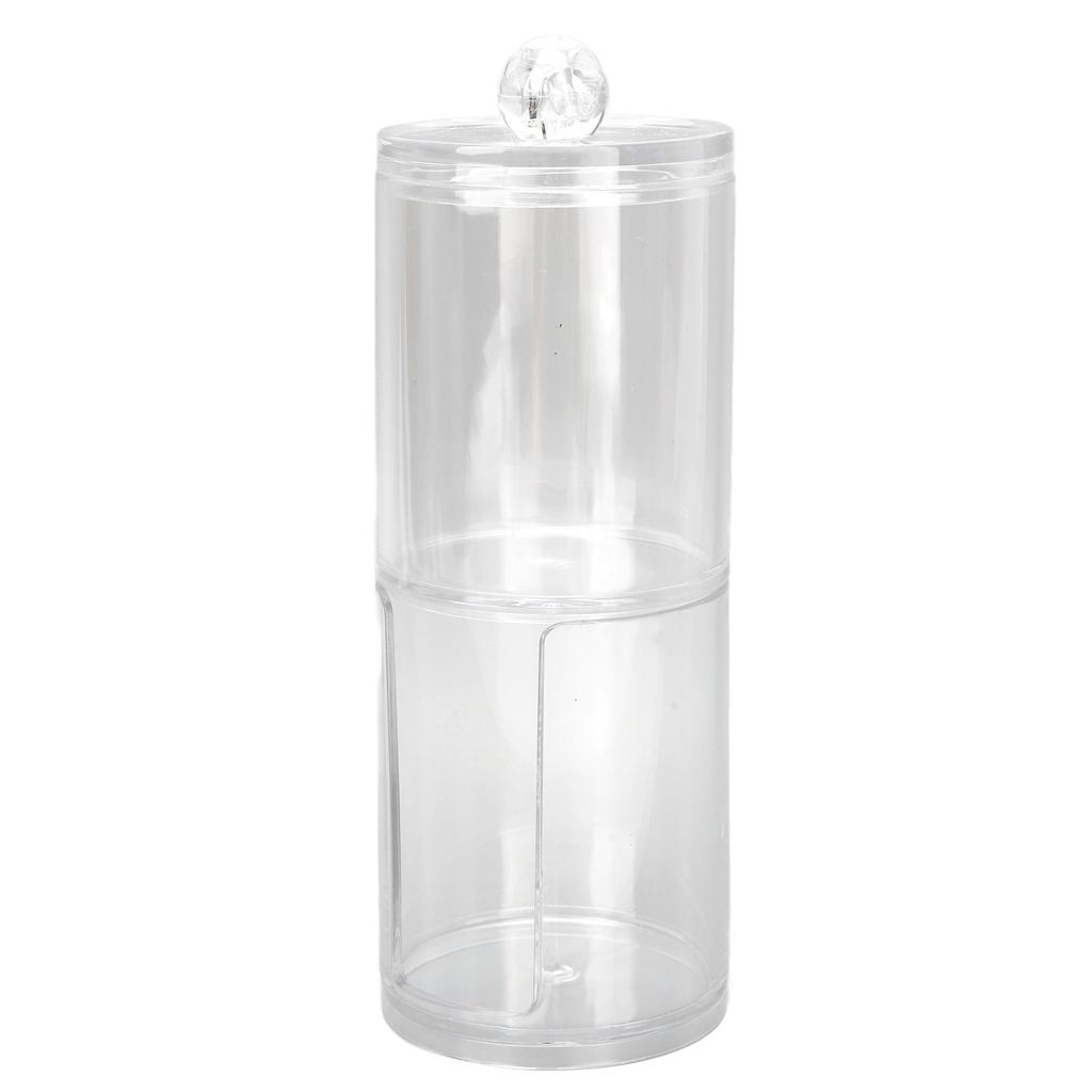 Cotton Swab Holder Organizer Professional Transparent Makeup Cotton Pad Container Storage Box for