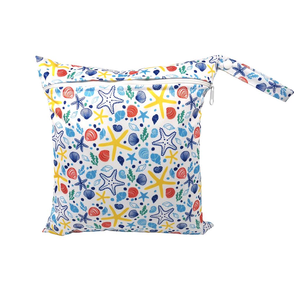 SGS Certified Baby Diaper Bag - Cartoon Pattern, Washable, Wet/Dry Storage