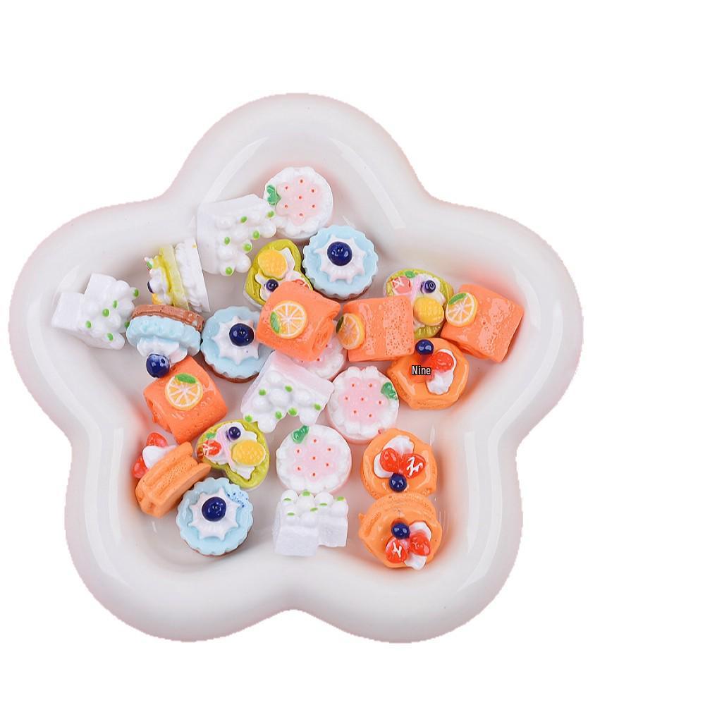 Miniature DIY Resin French Fries & Hamburger Toy Accessories for Phone Cases and Magnets.