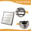 Gravity Grille Duct Vent Cover Non Return Louver Stainless Steel Sealing Ring