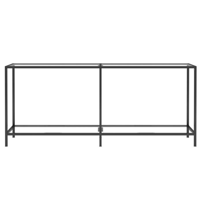 VidaXL Console Table Transparent 180x35x75,5 Cm Tempered Glass