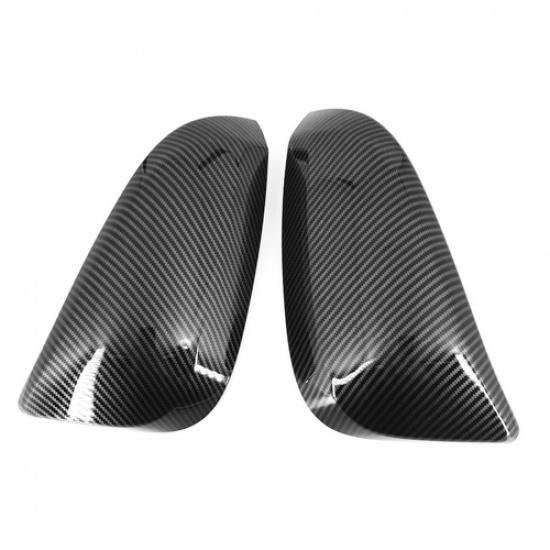 Carbon Fiber Rearview Mirror Cover Trim 2X For 2014-2024 Toyota 4Runner