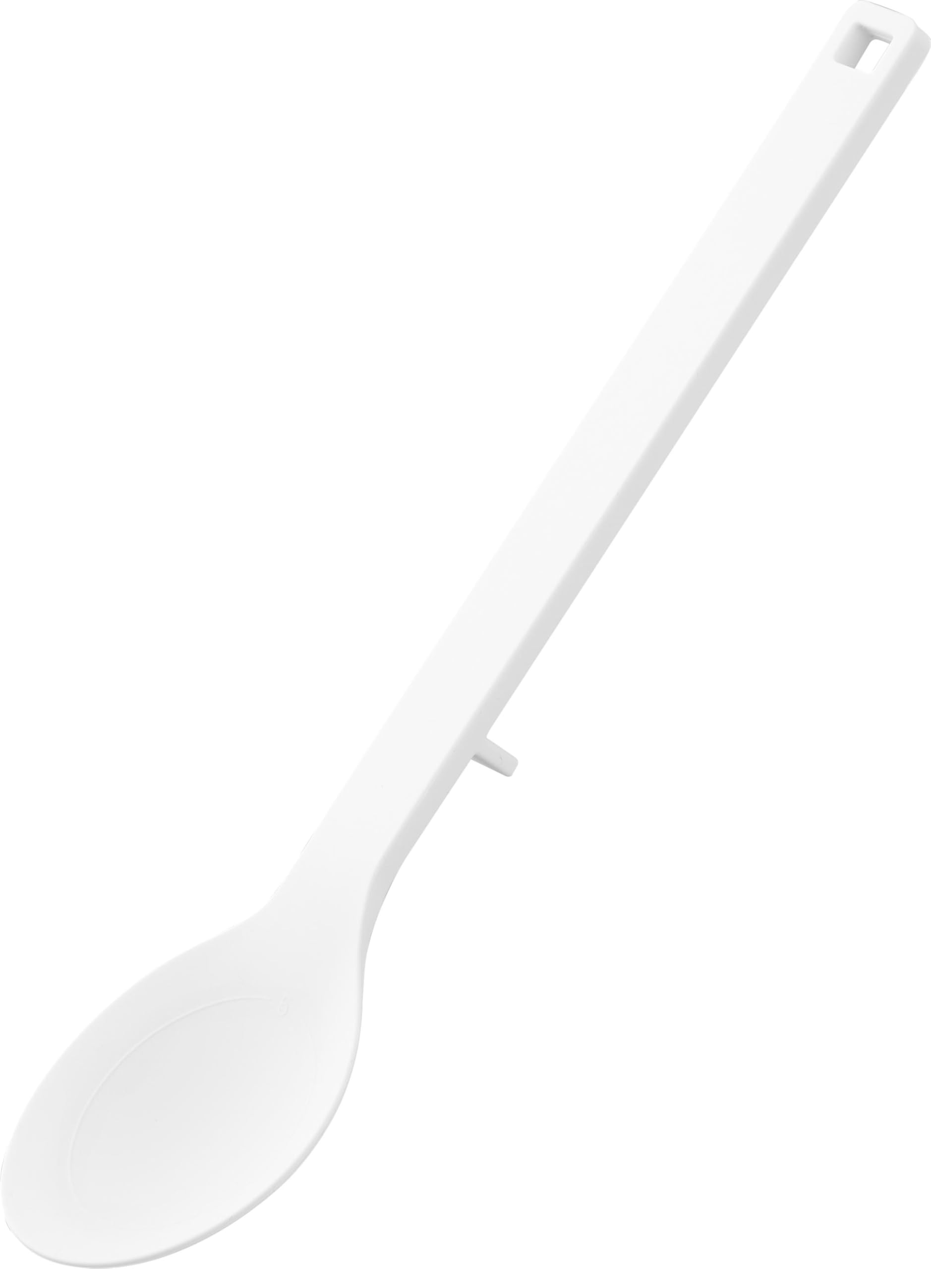 

Yamazaki Silicone Cooking Spoon Small White W5.5 x D2.5 x H25cm Dishwasher Safe Floating Tip Measuring Meter