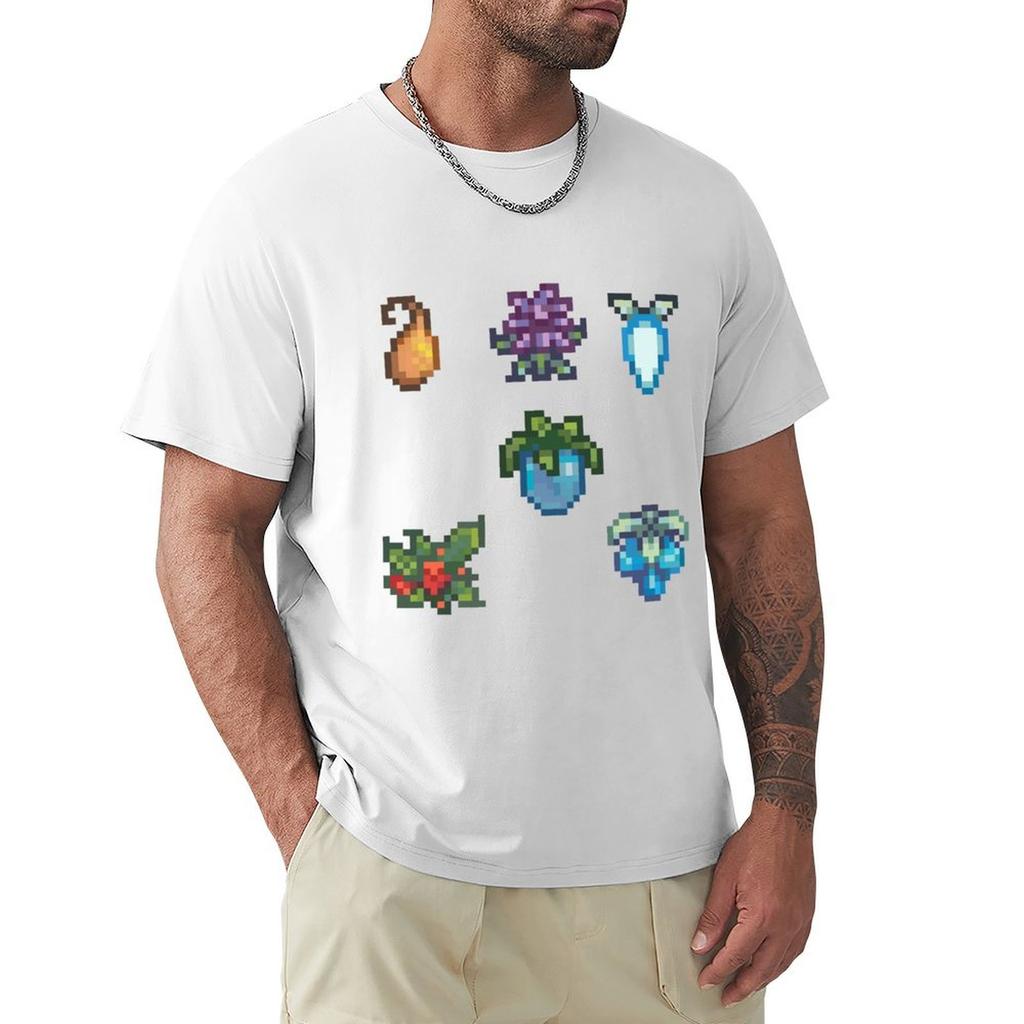 Winter Crops Set Stardew Valley TShirt Big and Tall Basic Tee Shirt