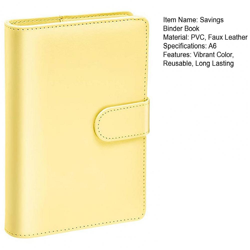Money Saving Binder With Spending Budget Sheet Money Envelopes Hidden Compartments PVC A6 Budget Binder Budget Planner Book