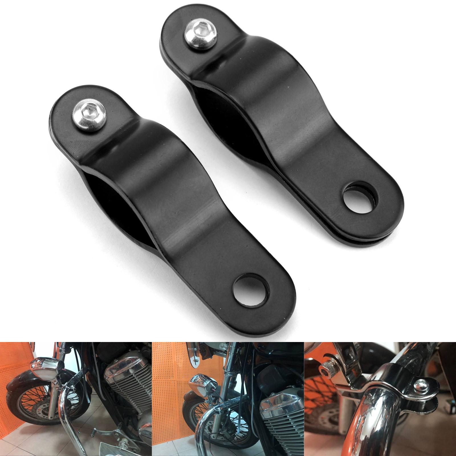 

30-35mm Black Adjustable Motorcycle Bull Bar Light Foglight Mount Bracket Clamp