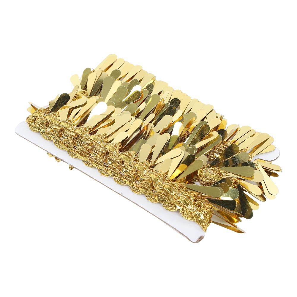 1pcs 10 Yards Length Waist Chain Belt Polyester Sequin Tassel Trim Sequin Fringe Trim DIY Crafts