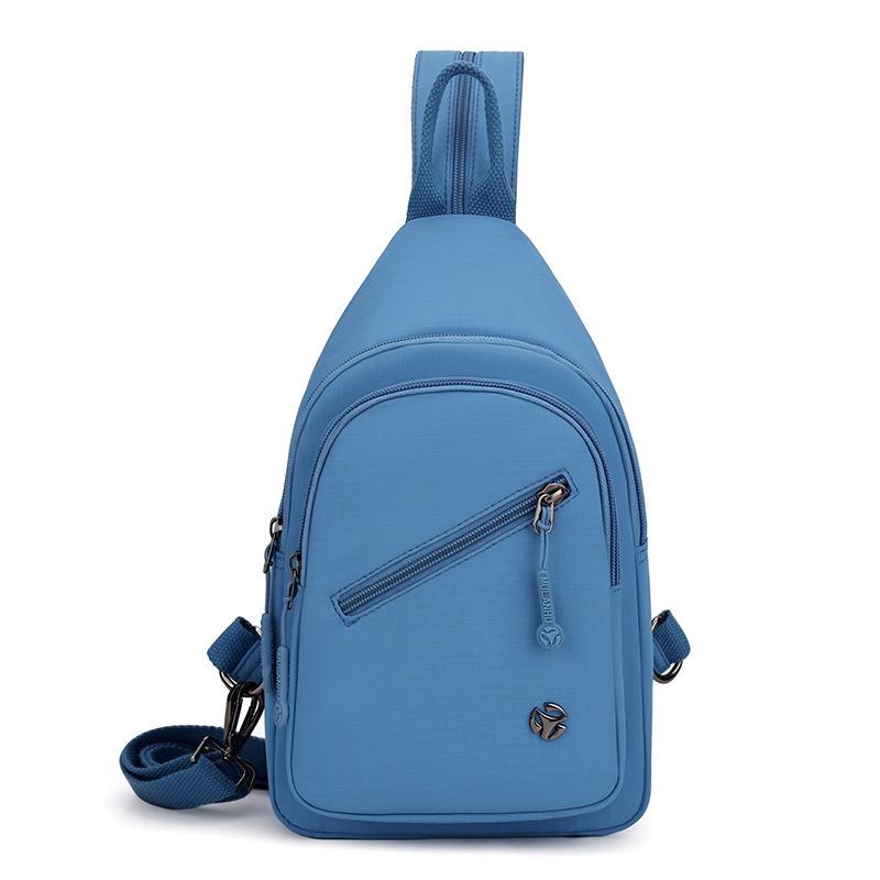 

New trendy and fashionable multi-layer breast bag women s simple and lightweight nylon cloth shoulder bag leisure travel backpack