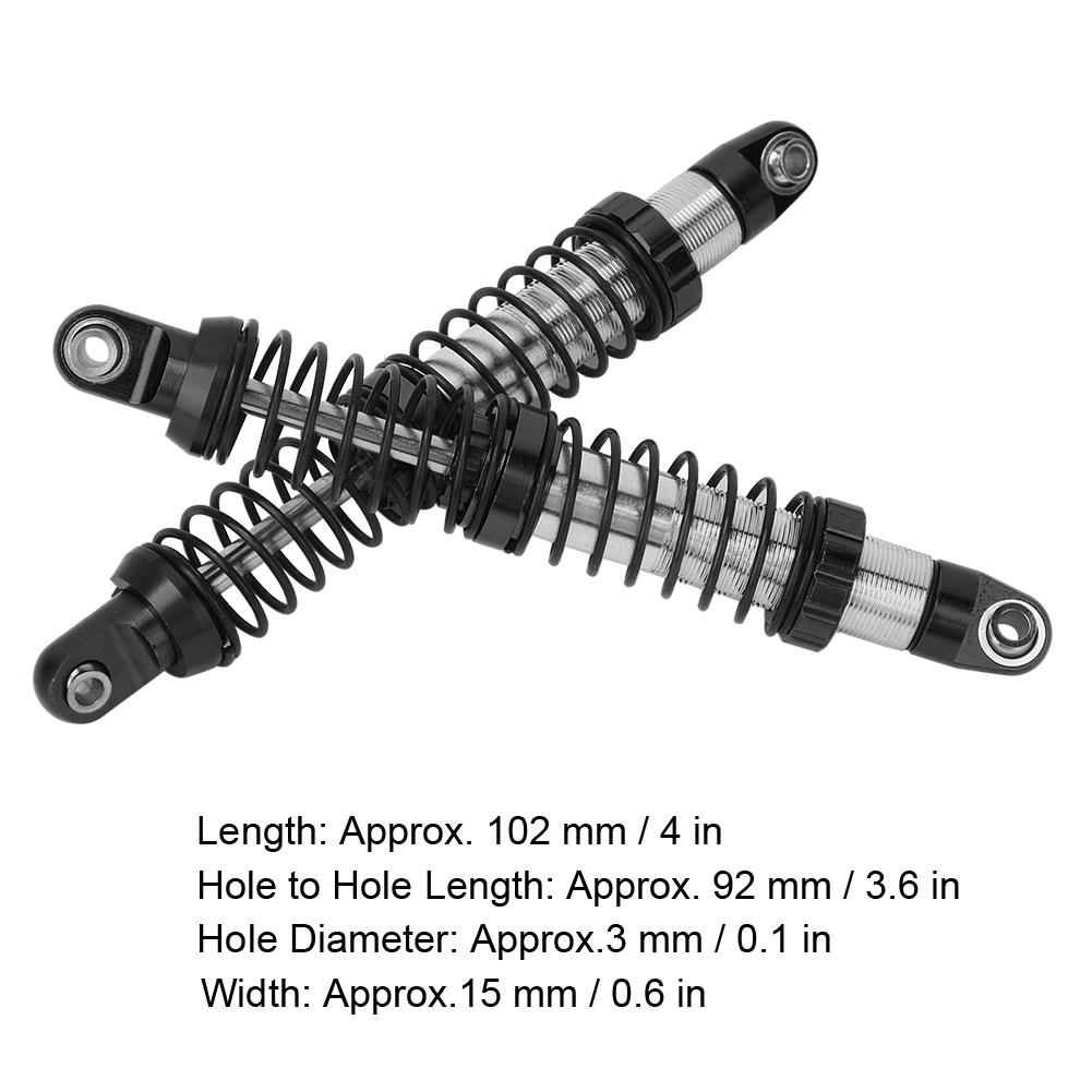 102mm Double Spring Shock Struts Damper Fit for Traxxas Trx 4  RC Car ModelBlack B8260SBL