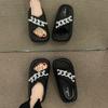 Fashion Slippers Women Summer Female Shoes Luxury Slides Platform 2025 Designer Beach Fashion Scandals Shoes House Slippers Platform Sli