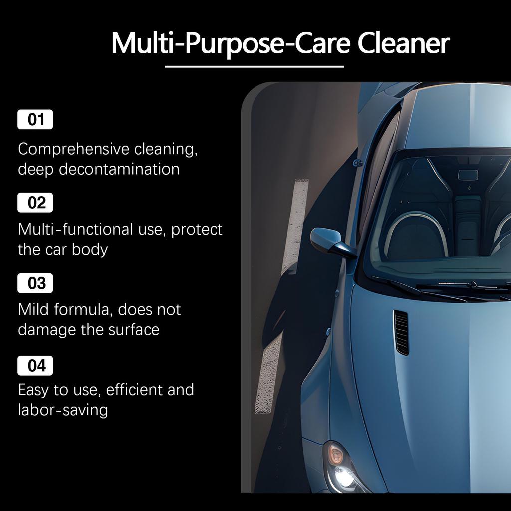 Car Multi-purpose Care Cleaner Leather Seat Interior Steering Wheel Decontamination Foam Cleaner 120ml
