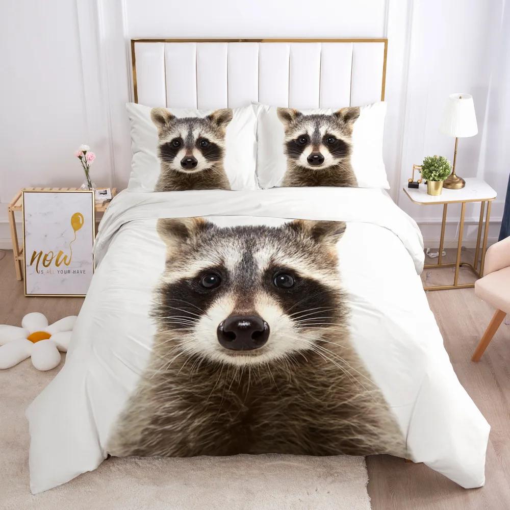 

White Pet Cat Beding Set Colorfast Adult Peoples Children Winter Soft Duvet Cover Sets Children Kids,twin Ful Quen King Bedrom Set Home Textile 100*200cm Single