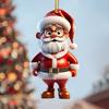 Julenissepynt 2D Tegneserie Julenisse Akryl Anheng Juletre Hengende Dekorasjon for Ferietredekor