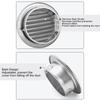 Air Ventilation Cover 304 Stainless Steel Round Exhaust Duct Grill Cap For Kitchen And Bathroom 100mm / 3.9in