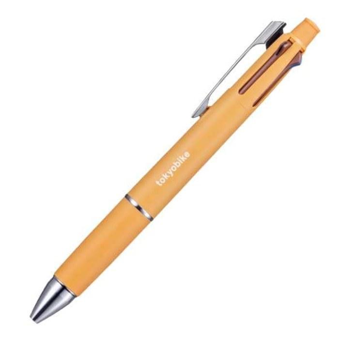 Mitsubishi Pencil tokyobike × JETSTREAM [Sharp Pencil & 4-Color Ballpoint Pen] JETSTREAM 0.5 [Mustard] Black/Red/Blue/Green