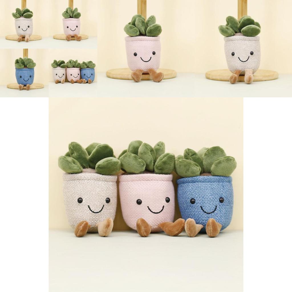 Niedlicher Mini Plüsch Schlüsselanhänger Pflanze Dekorative Sukkulente Spielzeug mit Tulpenakzent