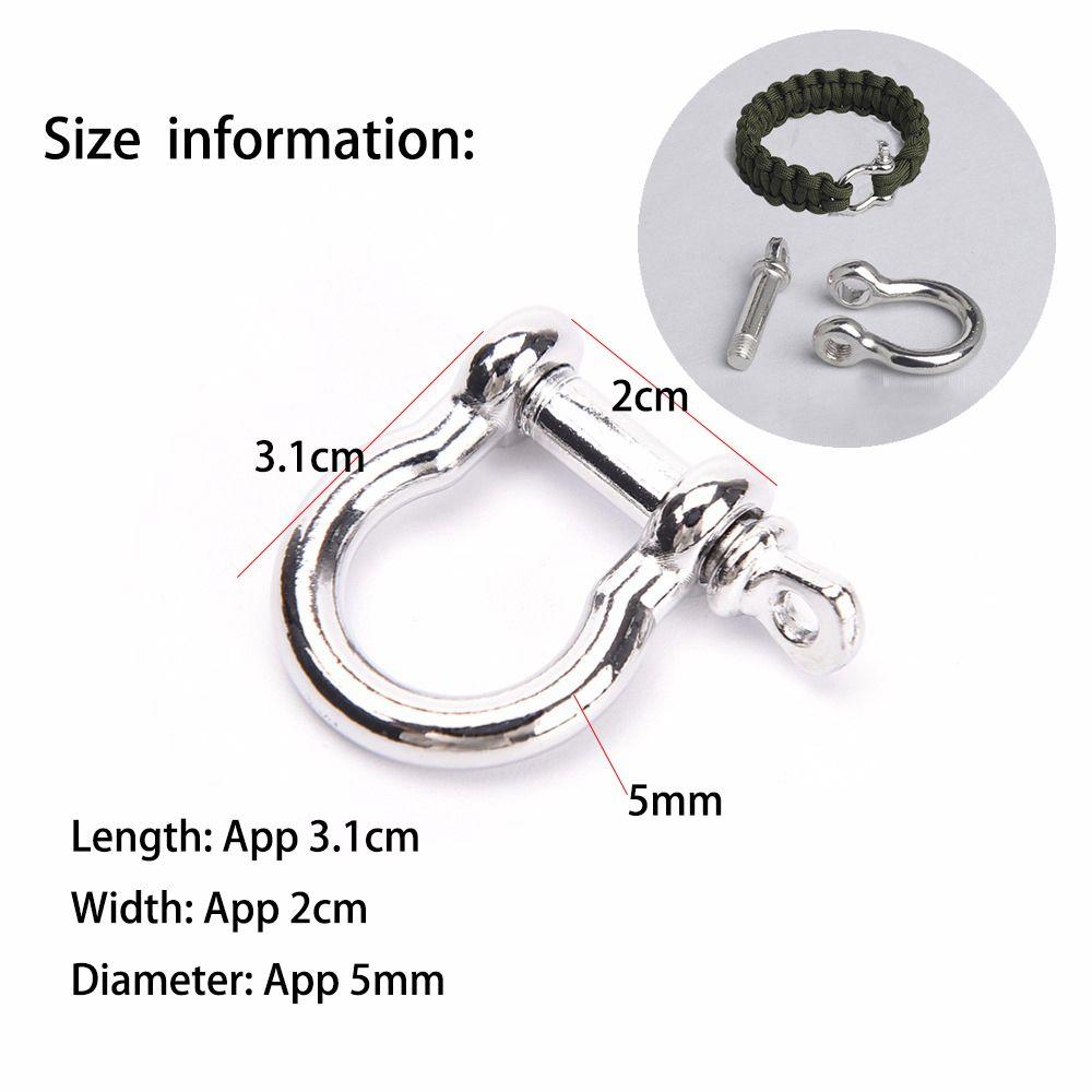 Pin Survival Rope Paracords Bracelet Buckles O-Shaped Shackle Buckle Paracord Bracelets accessories