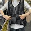 Summer Retro Loose Fishing Net Round Neck Knitted Vest Women's Hollow Out Versatile Vest Women