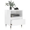 Table de chevet - Maison Exclusive - blanc brillant - lot 2 pièces - 40x35x50 cm