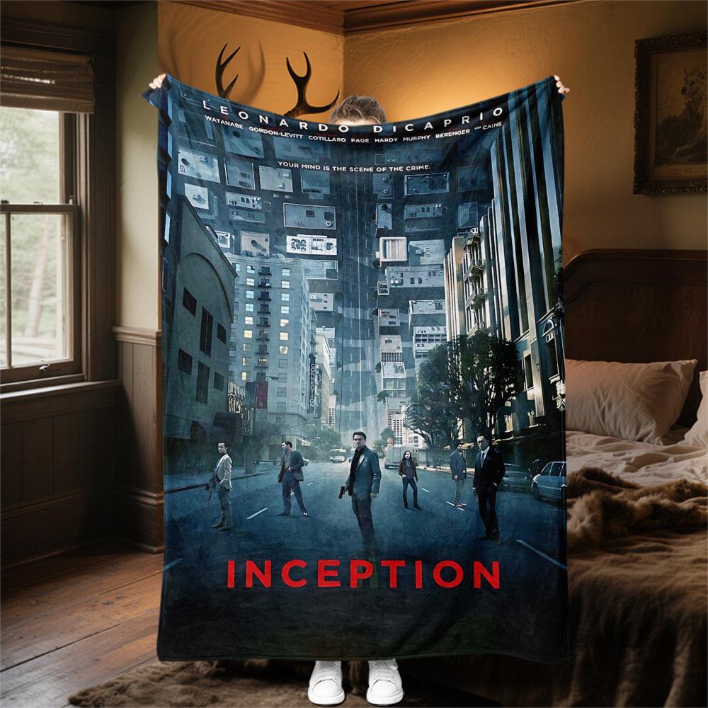 1pc Leonardo DiCaprio, Inception Outdoor Flannel Blanket Soft Plush Decor for Picnics, camping,Bedroom, Playroom, or Lunch Break, Perfect Gift