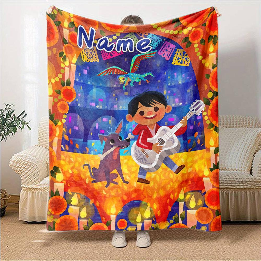 Custom Name "Captain America: Thunderous Hero" blanket for Couch & Bed, Plush Cozy Fuzzy Blanket Super Soft & Warm Blankets for Fall and Winter. 09082