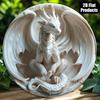 1 Piece 2D Flat Dragon Metal Wall Art Mystical Divination Decor For Office Home Cafe Gift