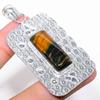 Tiger Eye Gemstone Handmade 925 Sterling Silver Jewelry Pendant 2.64"