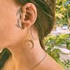 Bohemia Personality Gold Color Stainless Steel Sun Crescent Moon Star Dangle Earrings for Women Charm Jewelry Accessories Gift